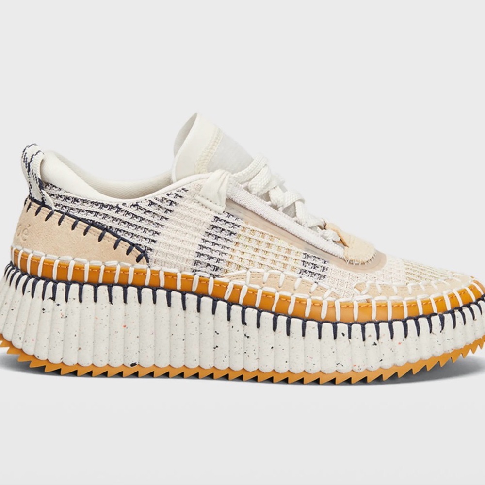 Chloe Nama Stitch Walking Sneakers - Biscotti Beige - Picture 5 of 7